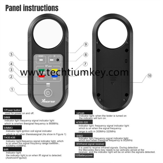 Xhorse XDRT20 Remote Tester  supporting 315Mhz, 433Mhz, 868Mhz, 902Mhz and other major frequency bands