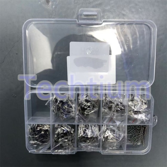 Audi VW HU66 Lock parts container,it has 1,2,3,4 and 11,12,13,14 Lock plate 25pcs each,total 200pcs lock plate（Material:copper ,better than Iron)
