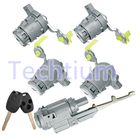 Honda door Lock cylinder  (1pcs ignition door lock,4pcs door lock)