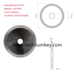 Angle Miling Cutter  Size:φ60x5xφ12.7x80° Material : HSS M35 Suit for machine: GL-030,GL-320,FLASH008