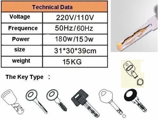 DEFU-998C key cutting machine 220V